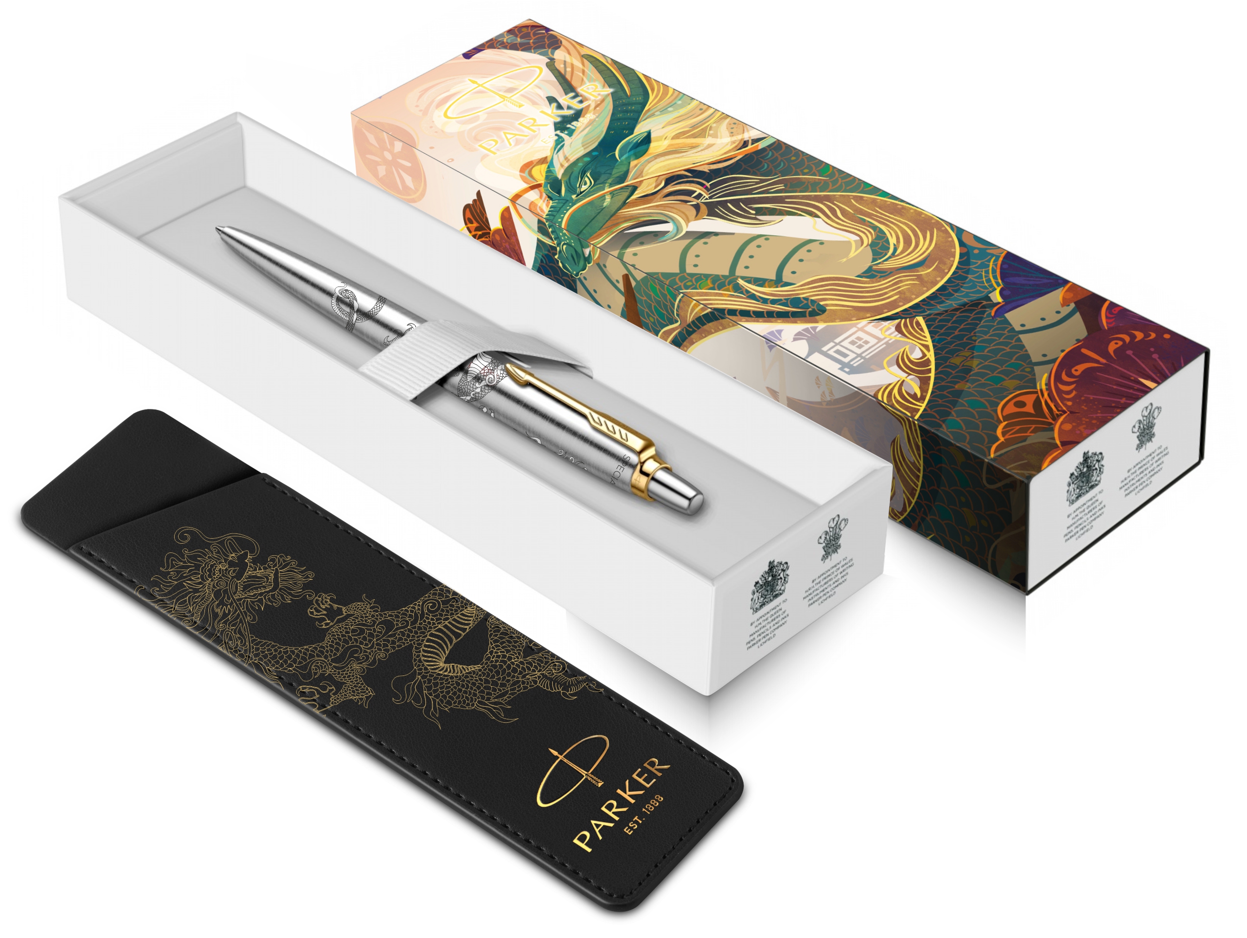 Шариковая ручка с чехлом Parker Jotter Dragon Special Edition